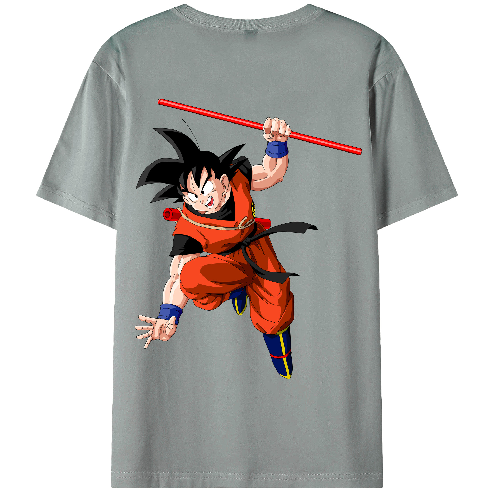 （画像用） ドラゴンボール 孫悟空（そん ごくう）Son Goku カカロット DRAGON BALL Kakarotto 綿100％ メンズ半袖Tシャツ（バックプリント） 通気性